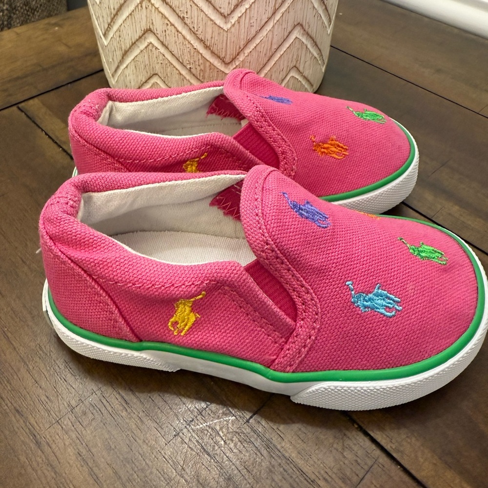 Polo by Ralph Lauren Pink Slip-On Kids Sneakers